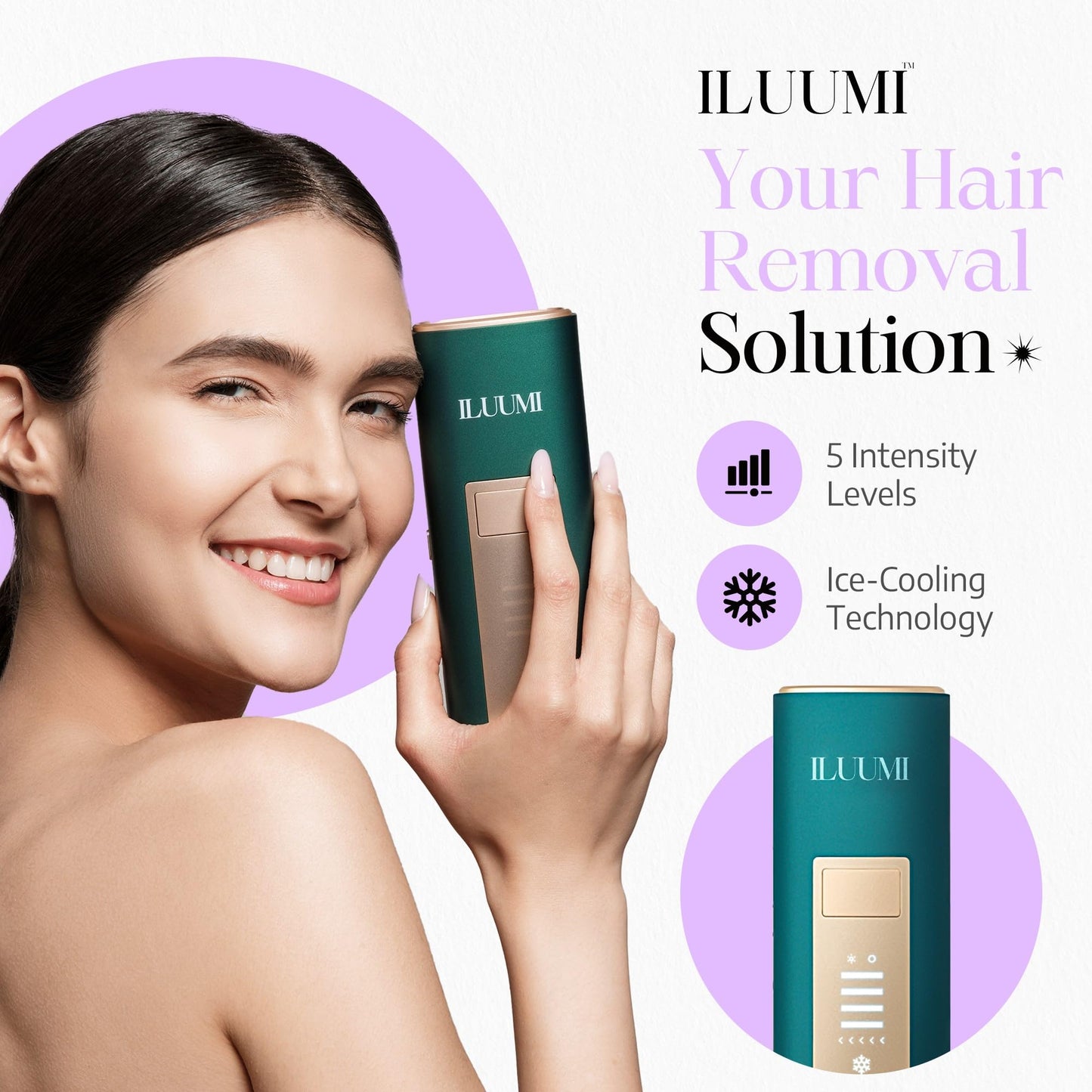 IPL Hair Removal Device for Face and Body