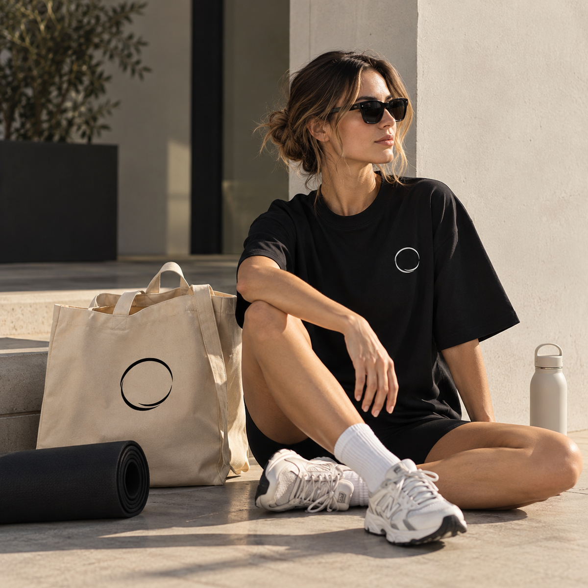 Prime Regen Oversized Organic Tee — Black